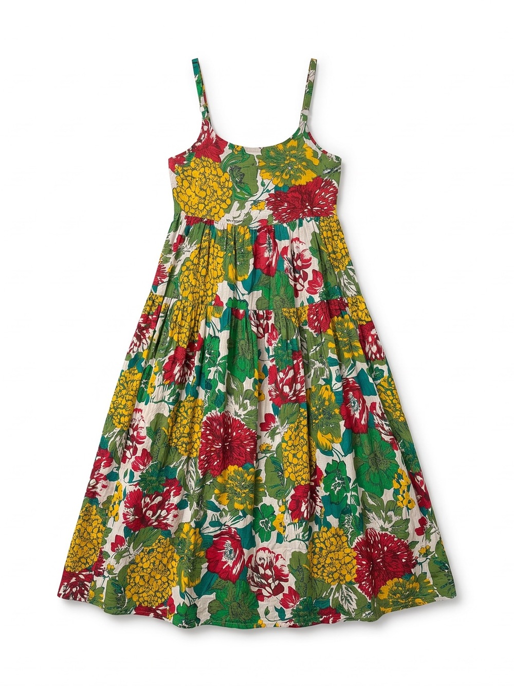 Vintage Boho Sundress Women’s M Multicolor Gauze Cotton Midi A Line Boho